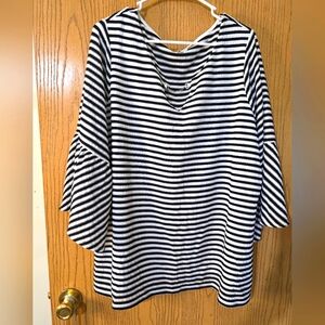 Calvin Klein Striped Black and White Women's Top